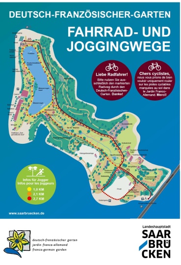 Übersicht Joggingwege im Deutsch-Französischen-Garten Image