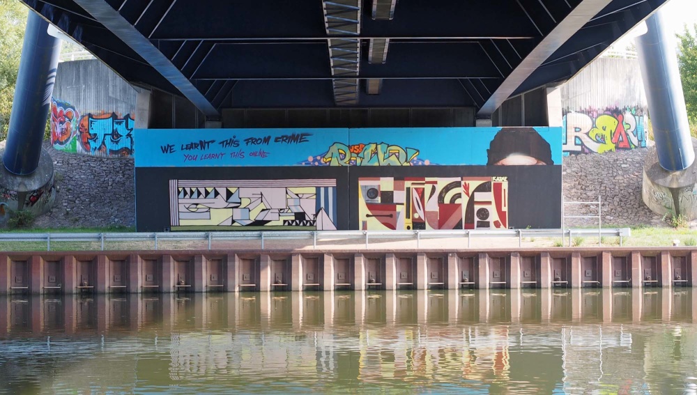 Der Brückenpfeiler am Saarufer St. Johann der Ostspange kann für kreative Kunst genutzt werden. Der Brückenpfeiler am Saarufer St. Johann der Ostspange kann für kreative Kunst genutzt werden.