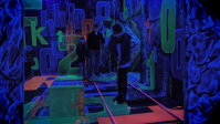 3D-Schwarzlicht Minigolf im Spielwerk