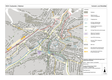 Übersichtskarte ISEK Dudweiler - Verkehr: Stärken Image