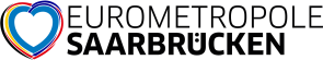 Buntes Herz, daneben "Eurometropole Saarbrücken"